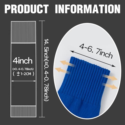 2 Pack Pro Soccer Leg Sleeves Socks/Compression for Calf - over the calf,ootball, baseball, basketball,rugby - color: Blue