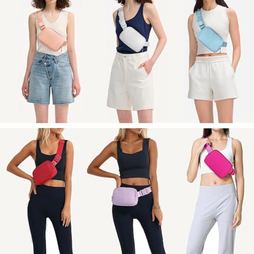 Tapp Collections Unisex Mini Crossbody Belt Bag with Adjustable Strap Small Waist Pouch for Workout Running Traveling Hiking - Magenta, 8’’ x 2’’ x 5’’ - color: Magenta