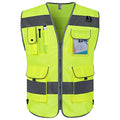 TCCFCCT High Visibility Safety Vest for Men Women 9 Pockets, Yellow 5XL - color: Yellow Fabric-bison 001, size: 5X-Large