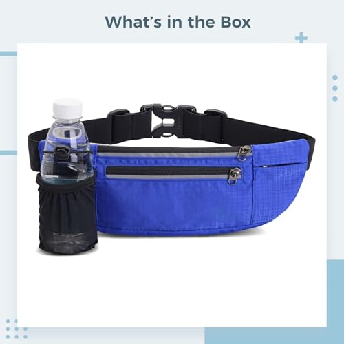 Waist Pack for Runners: Water Bottle, Adjustable Strap