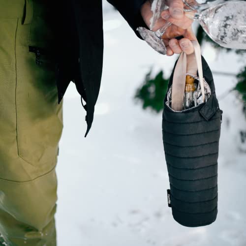 Puffin - The Caddy Wine Bag - Wine Chiller & Insulated Bottle Bag, Black & Tan - color: Black & Tan