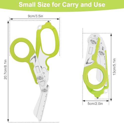 6-in-1 Heavy-Duty Emergency trauma shears (Green) - color: Green