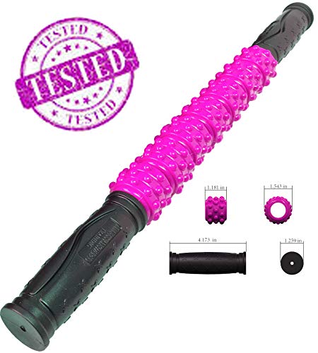 Leg Roller Massager | Massage Roller for Lymphatic Drainage - Pink Elite Hard,17" - color: Pink V.2