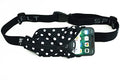 SPIbelt Running Belt for Women Men, Phone Holder for Running, Running Fanny Pack, Holder for Phone, Running Waist Pack, Adjustable Waist, [Fits All Phones]. Black White Polka Dot/Black Zipper - color: Black White Polka Dot/Black Zipper