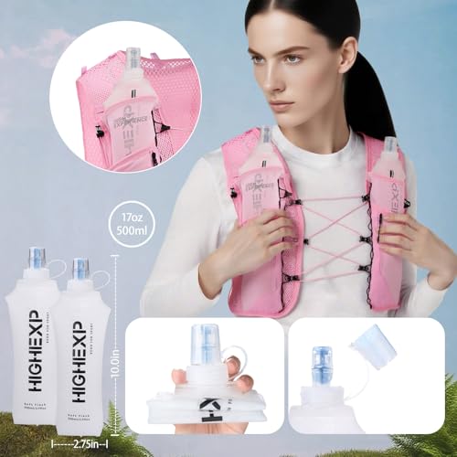 Running Vest for Women Lightweight Hydration Packable - color: Pink 5L, size: Large