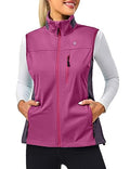 Little Donkey Andy Women's Lightweight Vest Windproof Sleeveless Jacket - color: Rose, size: Small