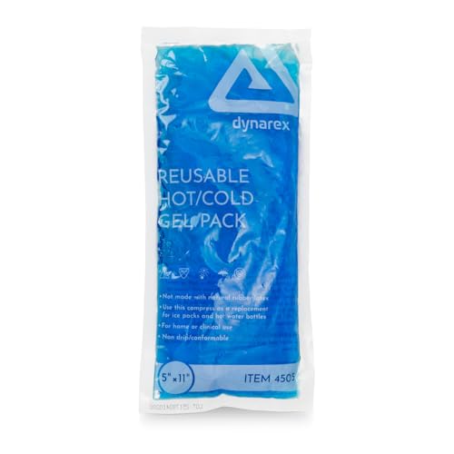 Dynarex Reusable Hot and Cold Gel Packs - 5" x 11" - Multi Purpose Compress for Injuries - Easy to Microwave or Freeze - First Aid, Sports, Home Use - 1 Count