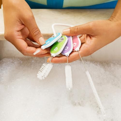 Munchkin® Details™ Bottle and Cup Cleaning Brush 4 Piece Set with Key Ring,(Pack of 12) - size: 4 Piece Set (Pack of 12)