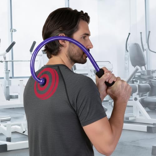 QFlex Back Massager Hook - Trigger Point Self Massage Tool for Neck, Shoulder & Muscle Knot Relief - Deep Tissue Massager Stick - As Seen on Shark Tank - Made in USA