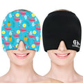 Migraine Relief Cap, Soothing Headache Ice Face Mask Products - color: Black+blue2