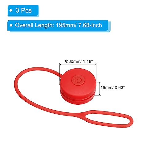 PATIKIL LED Running Light, Silicone Rope Bike Safety Light Running Lights for Runners, Cycling - color: Red