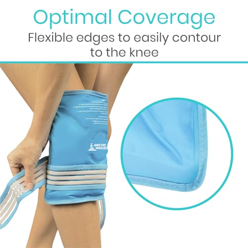 Arctic Flex Vive Knee Ice Pack Wrap with Straps for Cold Compression