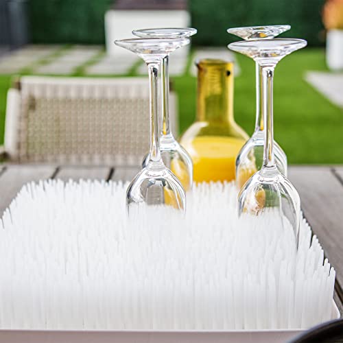 Boon Grass Countertop Drying Rack For Kitchen, Plastic - Winter White - color: White