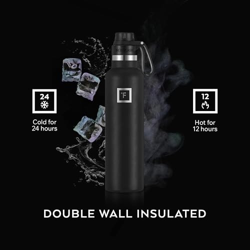 IRON °FLASK 24 oz Narrow Mouth Water Bottle with Spout - color: Aurora