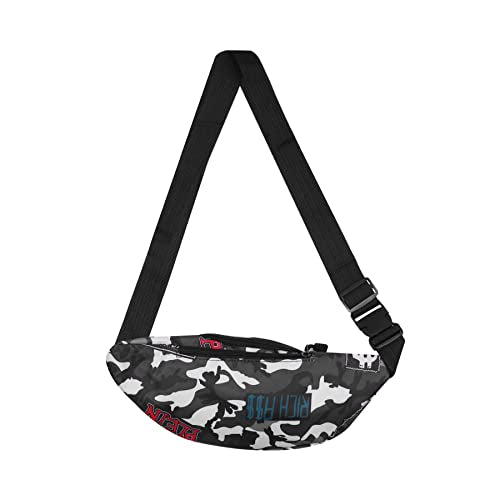 AIBEARTY Kids Fanny Pack Boys Small Camouflage Waist Pack Belt Waist Bag Pack Pouch with Adjustable Strap for Children Sport Running, Camping, Trip - color: B Grey