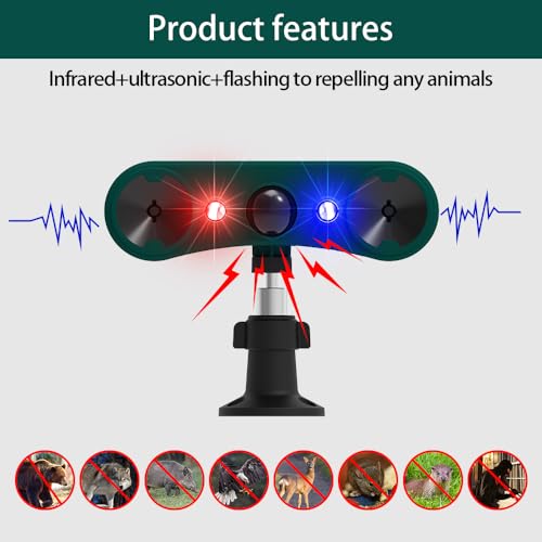 Outdoor Solar Motion Sensor Alarm 129dB Loud Sound Siren Alarm 4 Modes Security Alarm with Strobe Light for Farm Garden Orchard Barn Yard (2 Pack)