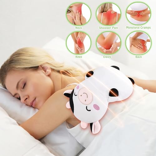 Cow Microwavable Heating Pad for Cramps Period Pain Relief Cute Heating Pad - style: Milk Cow