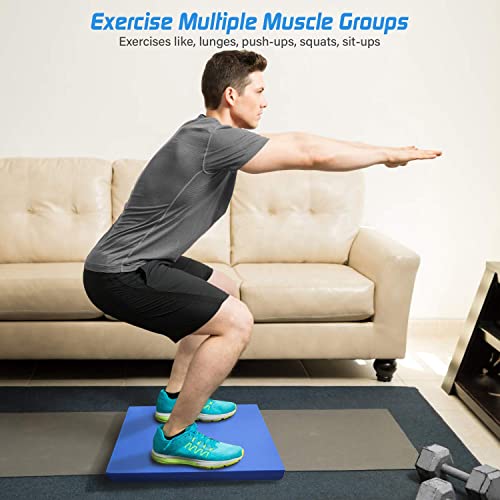 Foam Balance Pad,5BILLION Stability Pad for Physical Therapy,Non-Slip Exercise Balance Pad for Balance workouts,Yoga Knee Pad for Gym Fitness Stretching Pilate - size: Blue-L