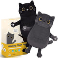 2 Pack Microwave Heating Pad for Period Cramps Pain Relief, 16"×12", Cat - size: Black Cat+Grey Cat