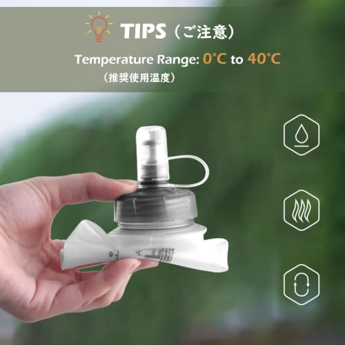 TRIWONDER Running Water Bottle Handheld Plastic Flask Hydration Vest Packs Waist Belt Replacement for Runners Marathon Cycling Hiking - color: 03 Soft Flasks - White - 500ml/16.9oz - 2 Packs