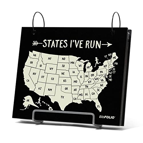 Gone For a Run BibFOLIO Race Bib Album - States I've Run - 9.5x8 - color: States I've Run