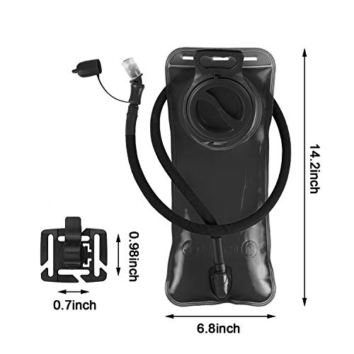 Hydration Bladder 1.5L-2L-3L,Leak Proof Water Reservoir with Insulated Sleeve, BPA Free Military Water Storage Bladder Bag Hydration Pack Replacement,Great for Bicycling Hiking Camping Hunting Running - color: 1.5L-Black