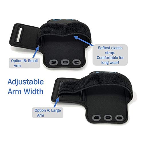 Running Armband Sports Gym Workout Case for Nord N200 5G Phone, Cover Band Arm Strap Reflective Water Resistant Compatible with OnePlus Nord N200 5G Model, Black (PH-PH20653C8K-87)