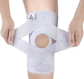 NEENCA Adjustable Knee Brace, Compression Knee Support with Air Mesh Fabric - color: White, size: X-Large