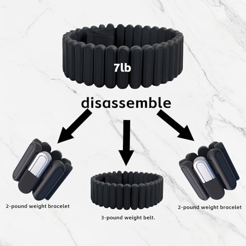 BBK Adjustable Weighted Belt For Women and Men - color: Black, size: 7lb