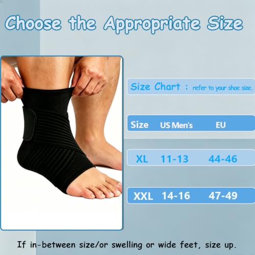 King Mills Plus Size Ankle Boot for Sprained Ankle & Peroneal Tendonitis Brace, Foot Support Sprained Boot for Men with Large Shoe Size or Swollen Foot (X-Large/XX-Large) - size: X-Large
