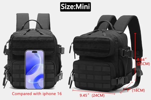 9L/20L Mini Backpack for Men and Women, Small Backpack for Gym Hiking Travel Sports Running - color: 9l-black