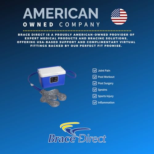 Brace Direct BlueIce Cold Therapy Machine – Cryotherapy for Pain Relief – Ice Machine for Knee After Surgery, Back, Shoulder, Hip, and Ankle – Cold Compression for Arthritis and Post-Surgery Relief