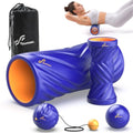 Sportneer 4 in 1 Pilates Foam Roller Muscle Relax Kit - color: Blue