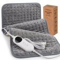 Heating Pad, Electric Heating Pad 24"X12" for Back Neck Shoulder Belly Heating Technology, Ultra-Soft Moist & Dry Therapy Heat Pad with 10 Temperature Settings 3 Timer, Automatic Switch-Off, Grey - color: 24"x12" Gray