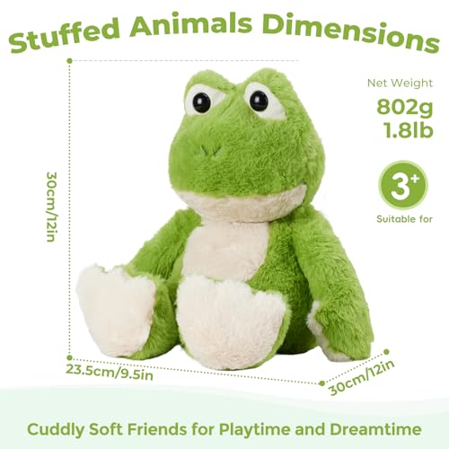 Microwavable Frog Stuffed Animals, Heatable & Coolable Plush Toys - style: C-Frog