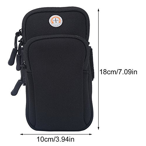 Armband Phone Holder for Running, Adjustable Sports Arm Bag with Key Pocket for, Gym Workout, Cycling, Fitness up to 6 inch
