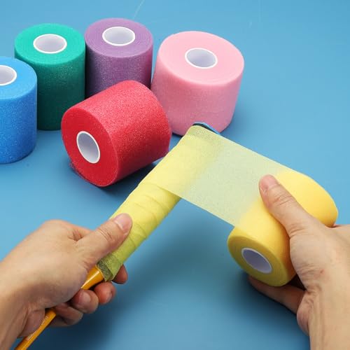 Pre Wrap Tape, Non-Slip Grip Cushion Wrap Prewrap Athletic Tape Fitting for (Tennis- Badminton - Pickleball - Sports) - color: Dark Blue