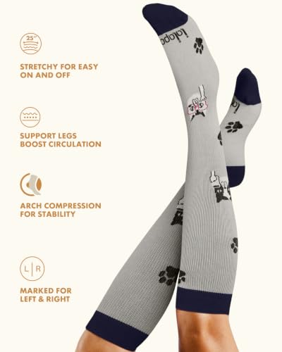 Cute Compression Socks for Women - color: Animals, size: Small-Medium