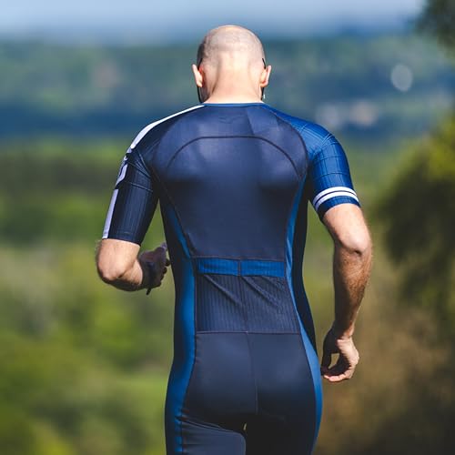 SLS3 Triathlon Suits Mens - Elite Aero Sleeved Trisuit for Swim Bike Run - color: Onyx, size: Medium