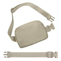 Waist Belt Bag Fashion Fanny Women Waist Pack With Adjustable Strap For Travel Running Hiking Walking Wood Grey with rope - color: Wood Grey with rope