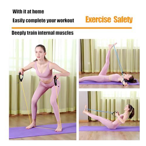 Resistance Bands with Handles, Exercise Bands - Perfect Stretch Rope for Home Workouts, Ideal for Fitness Enthusiasts & Home Gym - color: Red 2.0