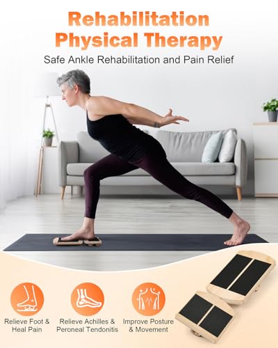 Ankle Foot Strengthener & Single Leg Balance Board for Rehab