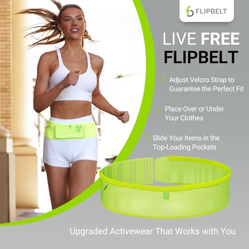 FlipBelt Air Adjustable - Neon Yellow - XSM - color: Neon Yellow, size: Medium to X-Large