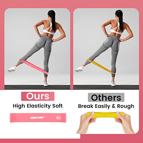 WIKDAY Pull Up Assistance Bands with Door Anchor Set & Loop Elastic Bands Total 11PCS Bands for Exercise, Thick Heavy Resistance Band for Body Stretching, Crossfit Training Home Gym Men & Women