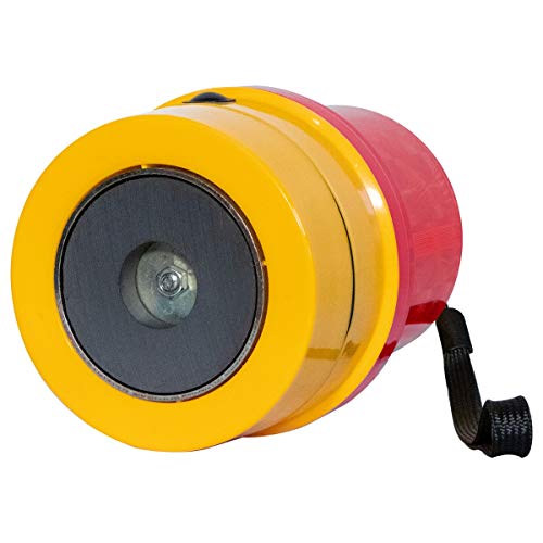 VULCAN Red LED Emergency Warning Beacon - Portable - Magnetic and Battery-Operated - 24 LEDs - Photocell Technology - Operates in Low Light or Dark Conditions Only - color: Red