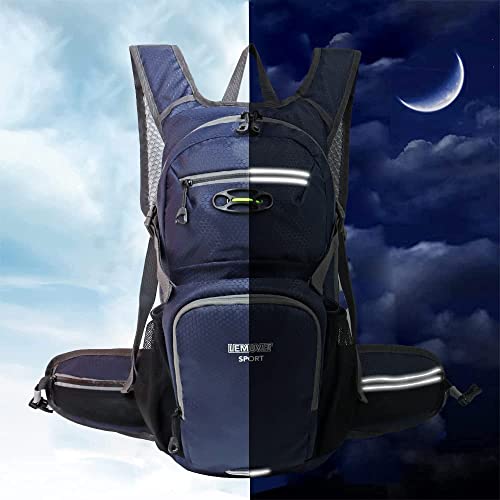 Hiking Daypack 15L Lightweight Waterproof Backpack - color: Navy