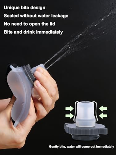 Running Water Bottles Handheld, 7Oz Bike Water Bottle with Adjustable Wrist, Reusable Leakproof Silicone Sports Jug for Marathon Runners Bicycle Cycling Hiking Climbing Jogging, Quick Hydration, Black - color: Black