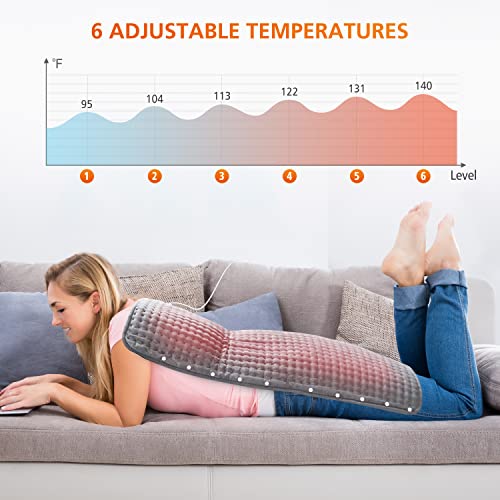 Snailax Heating Pad for Back, Foot Warmer, Large Washable Heating Pad