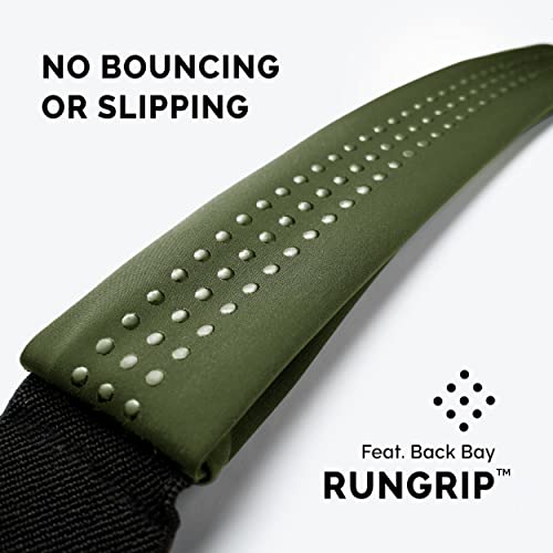 No-Bounce Slim & Secure Running Belt, Fits ALL Phones, Keys, Cards, Gels - color: 5. Army Green
