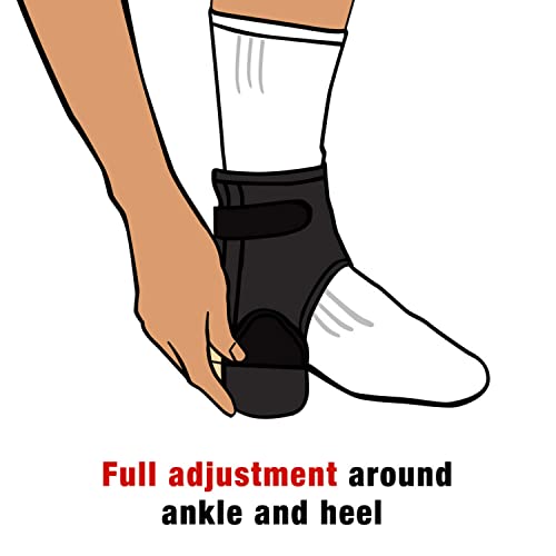ACE Ankle Brace with Side Stabilizers, Adjustable, Black, 1/Pack (Pack of 2) - size: 1 Count (Pack of 2)
